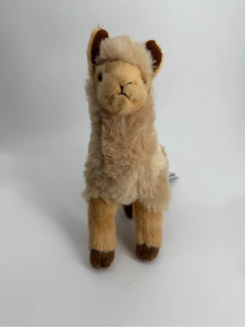 Douglas Cuddle Toy Alpaca Llama Plush Tan Beige Fluffy Stuffed Animal NWT